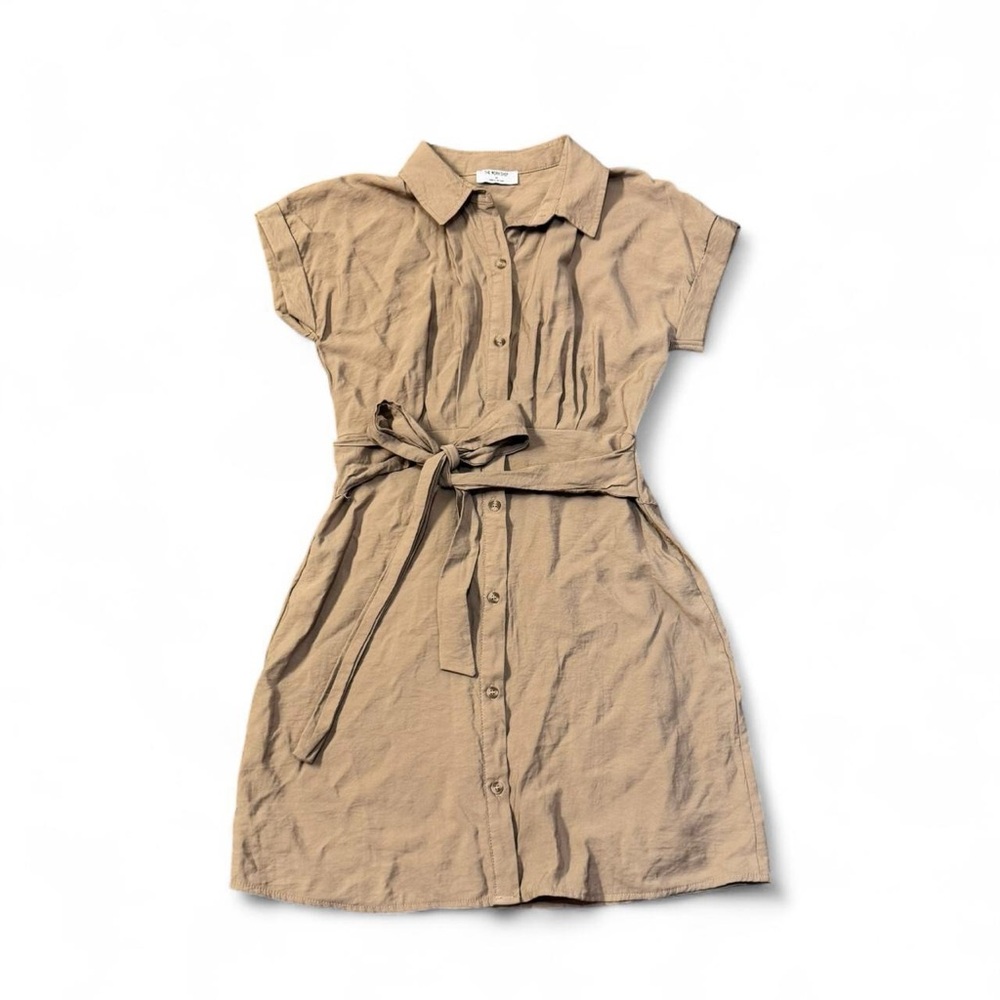 Tan Shirt Dress